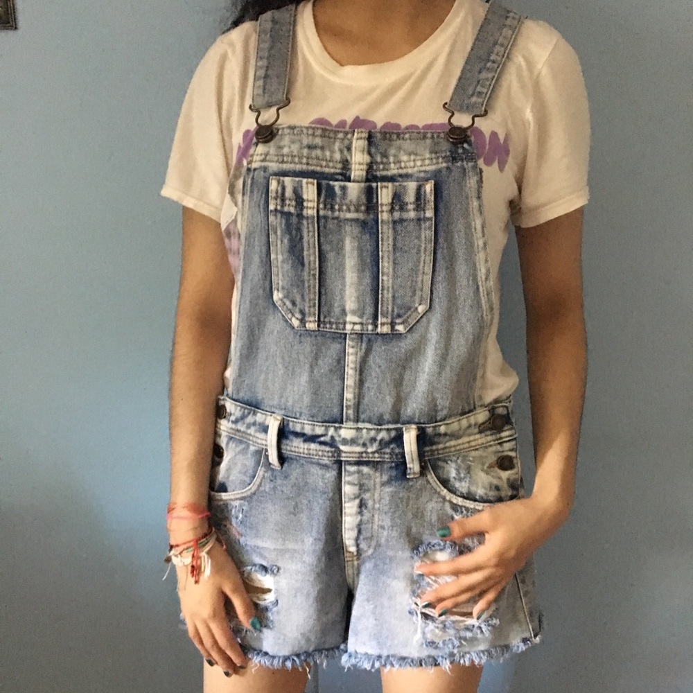 Forever21 Denim Short Overalls